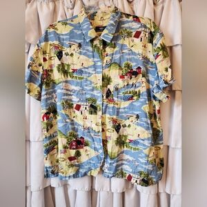 Women's Liz Claiborne Crazy Horse Buttoned Down Blouse Size Extra Large